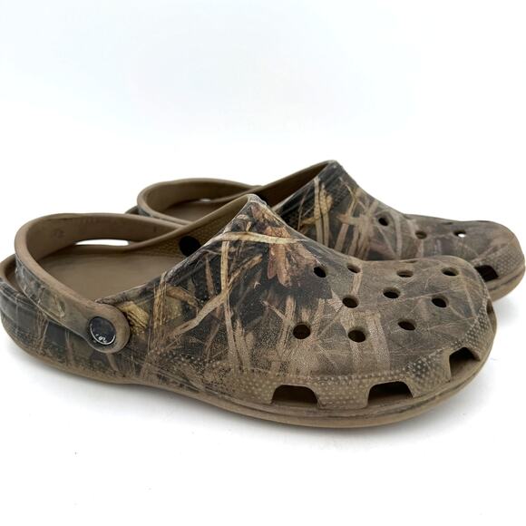 Crocs Camo Camouflage Realtree Classic Clogs Size 11 - Picture 1 of 8